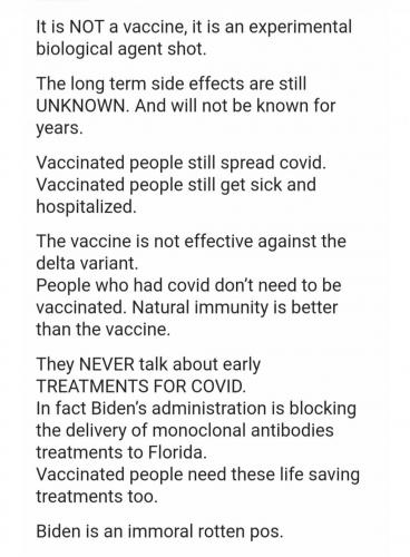 It is NOT A Vaccine!