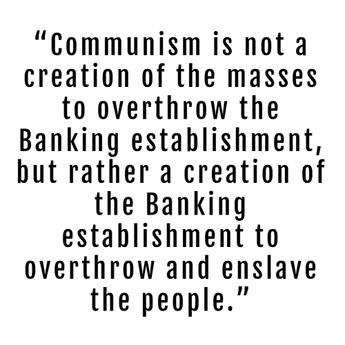 communism & bankers