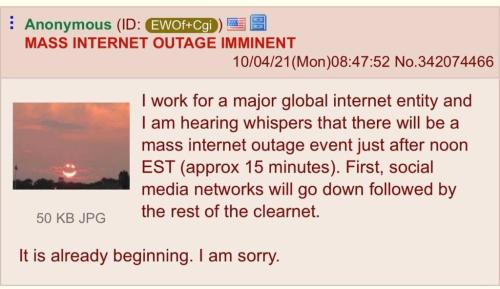 INTERNET OUTAGE