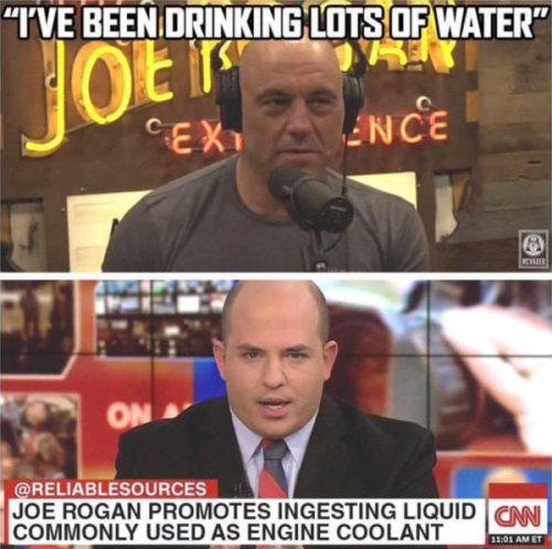 liars of the left stelter cnn lying joe rogan ivermectin horse water liquied used as engine coolant