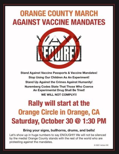 Orange, CA - Oct 30 - Rally