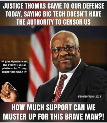 Justice Thomas censorship