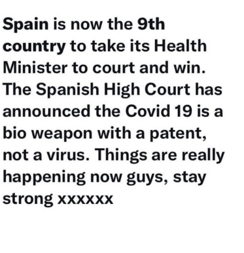 SPAIN COVID IS NOT A VIRUS