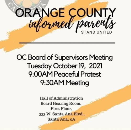 Santa Ana, CA - Orange County Board of Supervisors - Oct 19