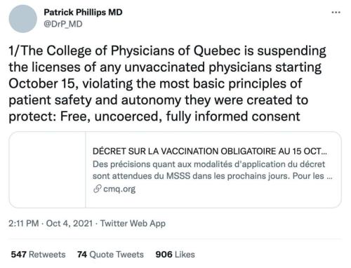 Quebec, Canada - Stripping Dr. Licenses
