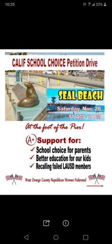 Seal Beach, CA - School Choice Petition Drive - Nov 20