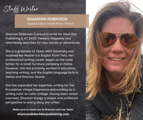 Assistant Editor & Head Writer -  Shannon Robinson