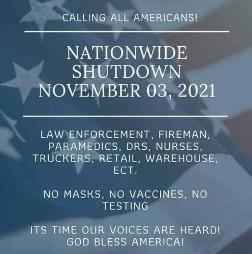 U.S. Nationwide Shutdown - Nov 3