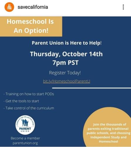 Homeschool Webinar - Oct 14
