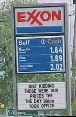 gas prices day biden took office