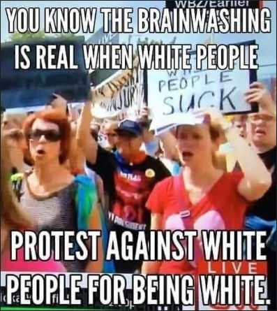 white people protest against white people