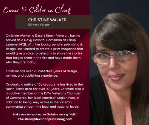 Owner & Editor in Chief -  Christine Walker