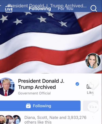 TRUMP BACK ON FB