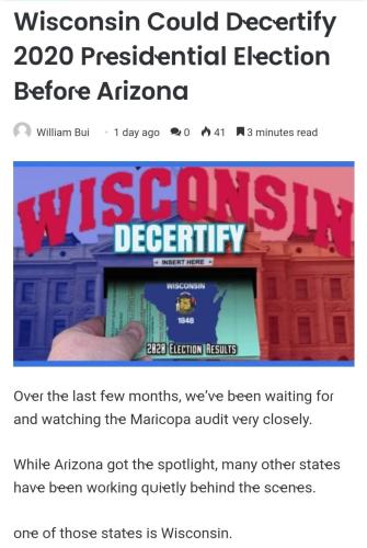 Yep LET'S GO AHEAD AND DECERTIFY