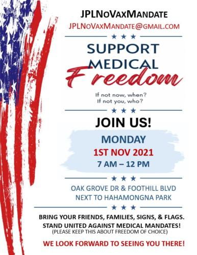 Pasadena, CA - Nov 1 - Rally