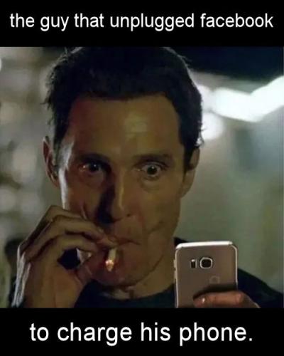 the guy that unplugged facebook to charge his phone
