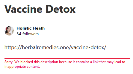 !  Pinterst doesn't want you to know about vaccine detox