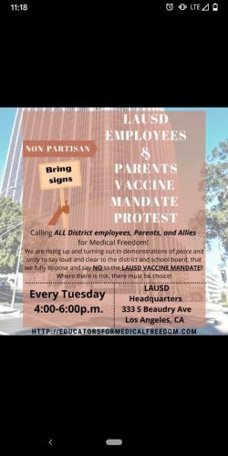 Los Angeles - LAUSD Headquarters - Every Tuesday - Rally