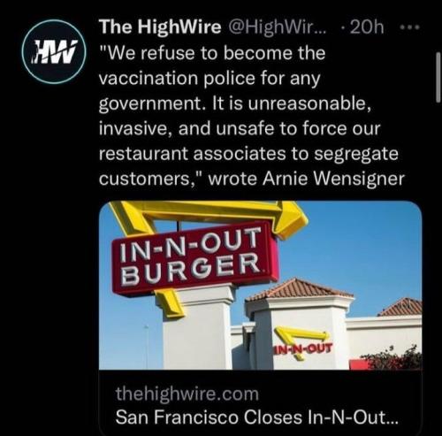 In-N-Out not vaccine police