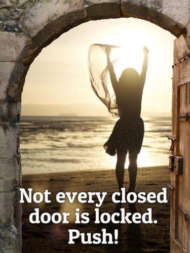 Not every closed door is locked