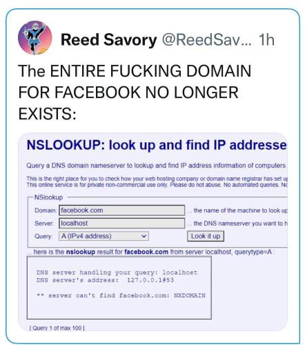 FACEBOOK NO LONGER EXISTS
