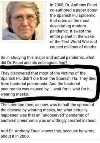 Masks cause bacterial infection