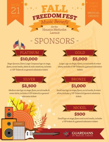 Fall Freedom Fest - Houston Methodist Lawsuit