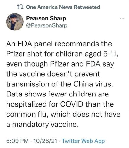 FDA and childrens vax