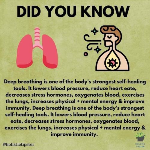Benefits of deep breaths