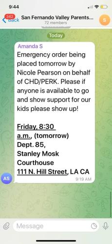 Los Angeles - PERK Emergency Order - Oct 30