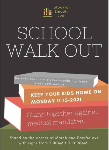 San Joaquin County - Nov 11 - 15 - School Walk Out