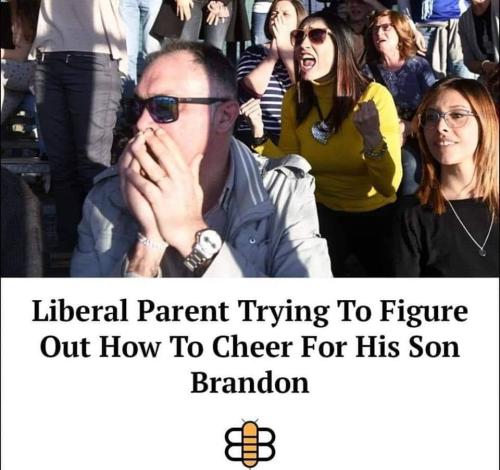 HOW TO CHEER FOR HIS SON BRANDON