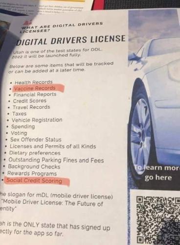 digital drivers license social credit score vaccine records digital drivers license conspiracy theory no more