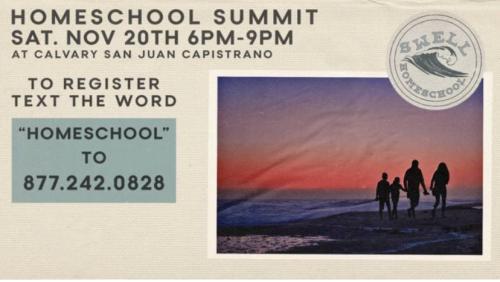 San Juan Capistrano, CA - Homeschool Summit - Nov 20