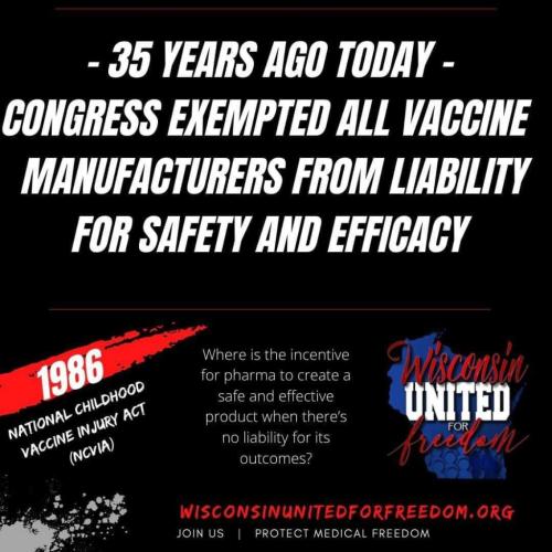 Vacccine Manufacturers Exempt