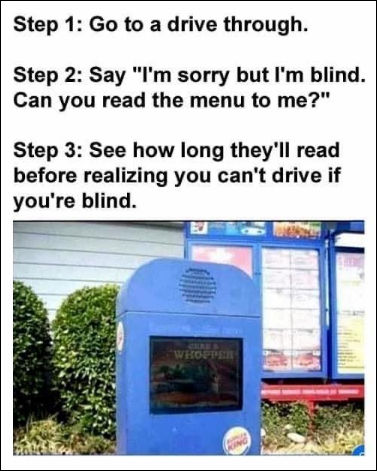 go through the drive thru