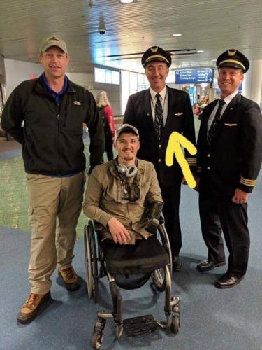 Wow! Afghanistan Military Vet wounded Warrior and the Pilot that flew him from Afghanistan to U.S.