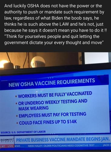 New OSHA Vaccine Requirements by Jan.