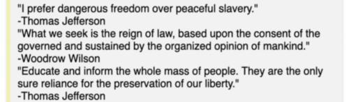 I Prefer Dangerous Freedom Over Peaceful Slavery