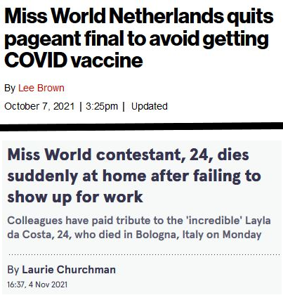 Miss world contestant fatality