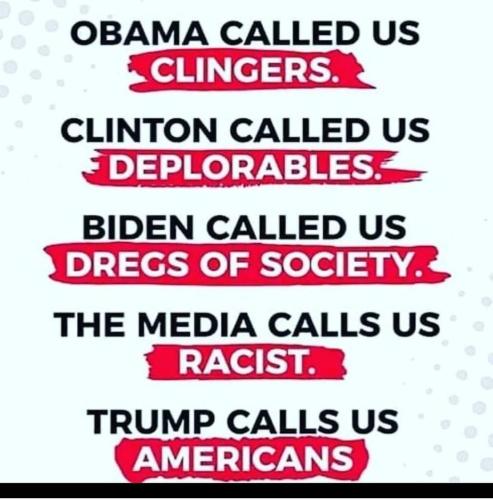 TRUMP CALLS US AMERICANS