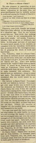 YES VERGINA THERE IS A SANTA CLAUS