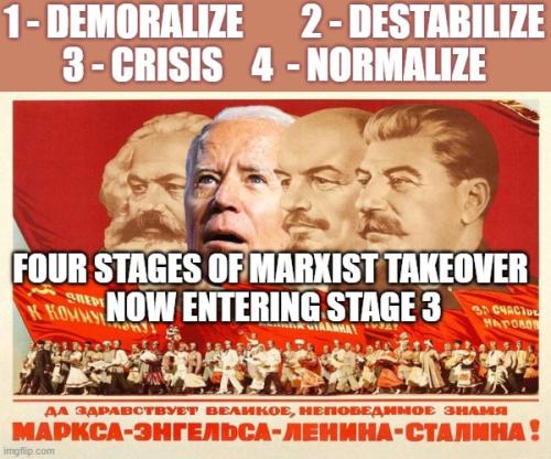 Marxist Takeover 4 stages