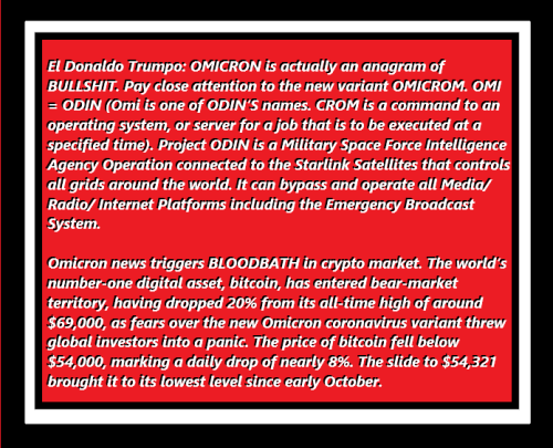 TRUMP ''OMICRON IS BULLSHIT''