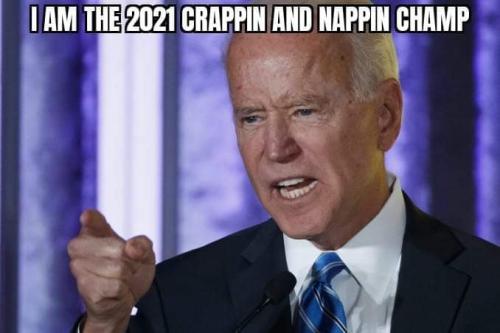 biden crapin nappin