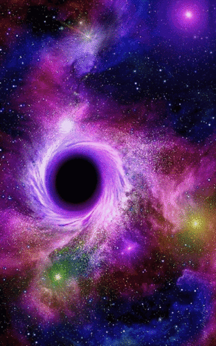 Colored light around black hole