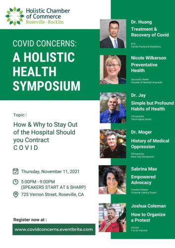Roseville, CA - Nov 11 - Hoslistic Health Symposium