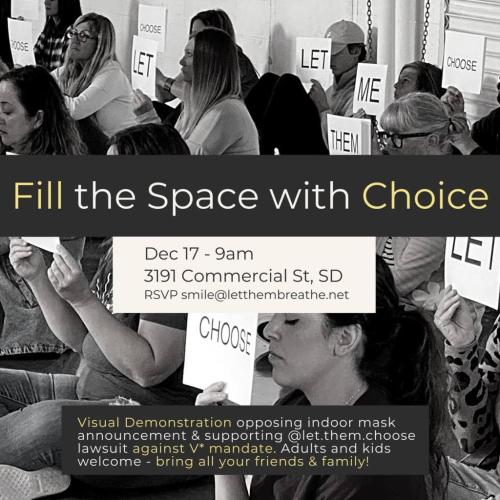 San Diego, Ca - Dec 17 - Demonstration in Opposition of Mask Mandate