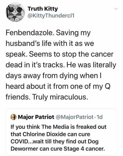 Fenbendazole dewormer for stage 4 cancer