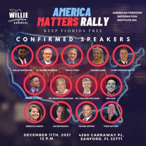 Sanford, Florida - Dec 11 - America Matters Rally
